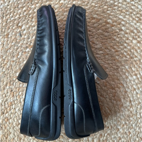 ECCO Classic Moccasins Black Leather Slip On Loafers, Men's Size 5-5.5 US/ EU 39 - Picture 6 of 10